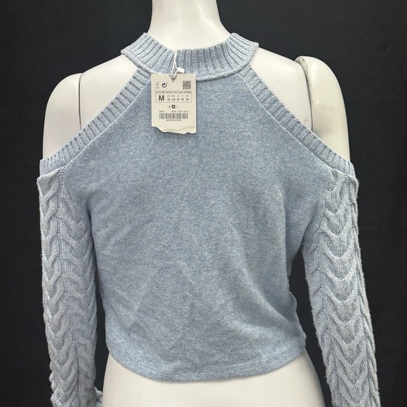 ZARA Cable knit top with cut out detail - Picture 7 of 10